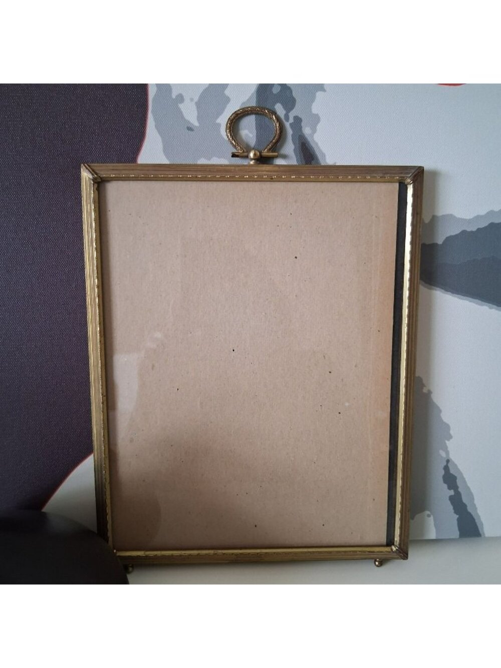 Vintage Brass Ornate Metal Picture Frame With Glass & Velvet Backing 10x8 Inches